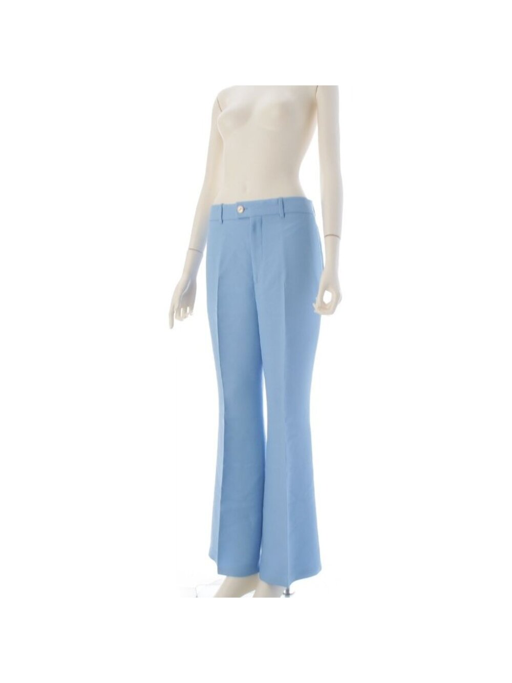 Gucci Silk Wool GG Button Sleeveless Belted Vest Pants Set Blue /40 38 - Picture 6 of 10